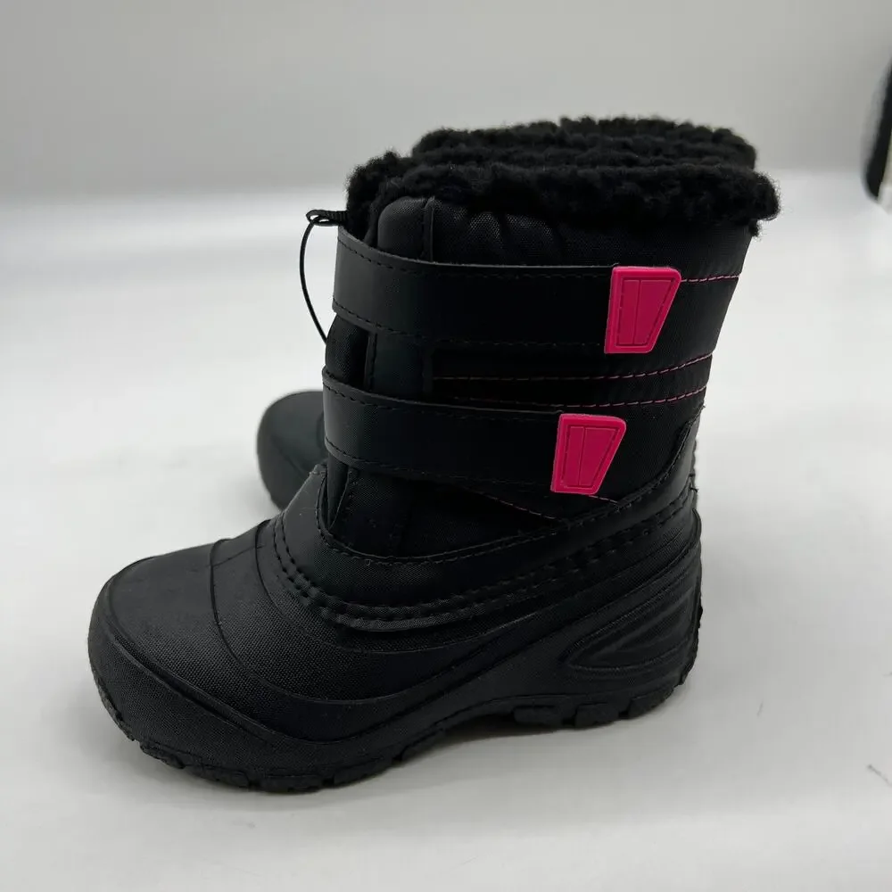 Wonder Nation Toddler & Kids Winter Boots -5F Black Pink Size 9